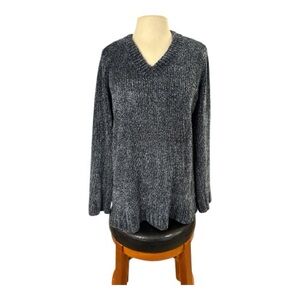 Orvis Very Soft Blue Chenille Sweater Sz M